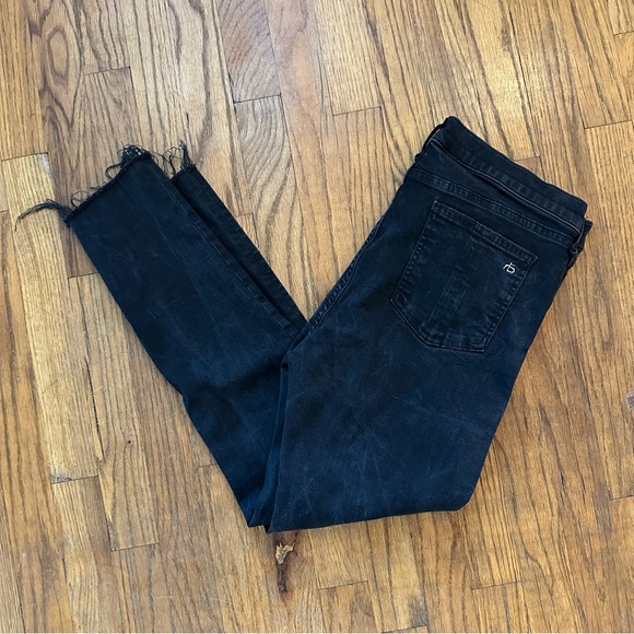 rag & bone Denim - Rag & Bone Black Ankle Skinny Jeans